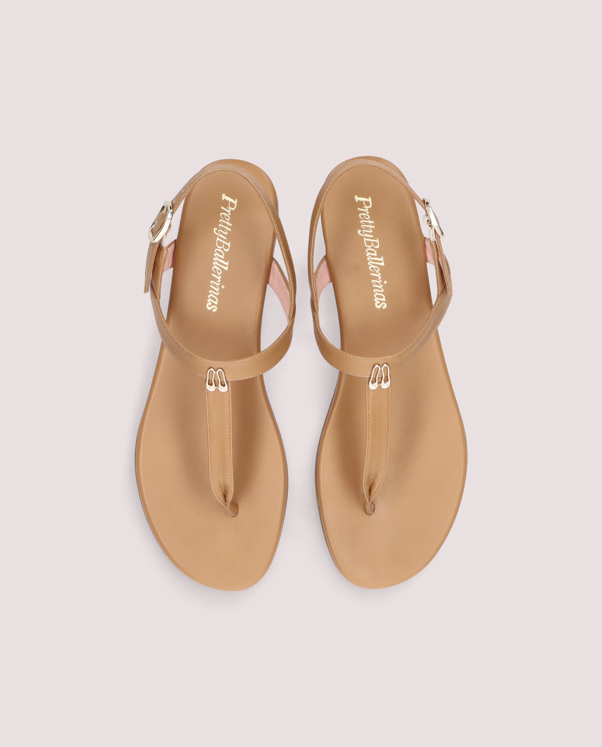 Vista alternativa de Sandalias Judy Marrones Piel por PrettyBallerinas