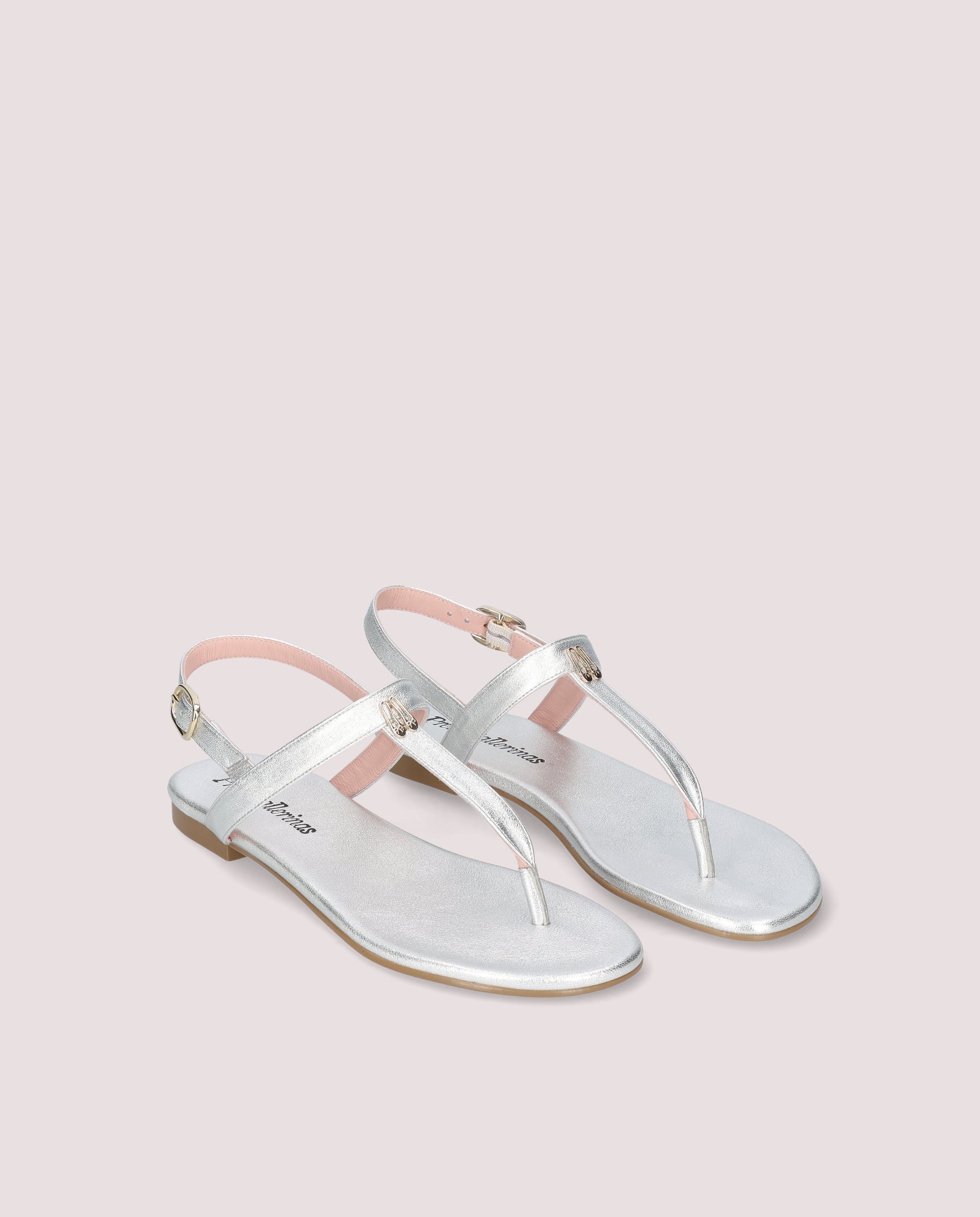 Imagem de Sandalias Judy Plateados Pieles metalizadas por PrettyBallerinas