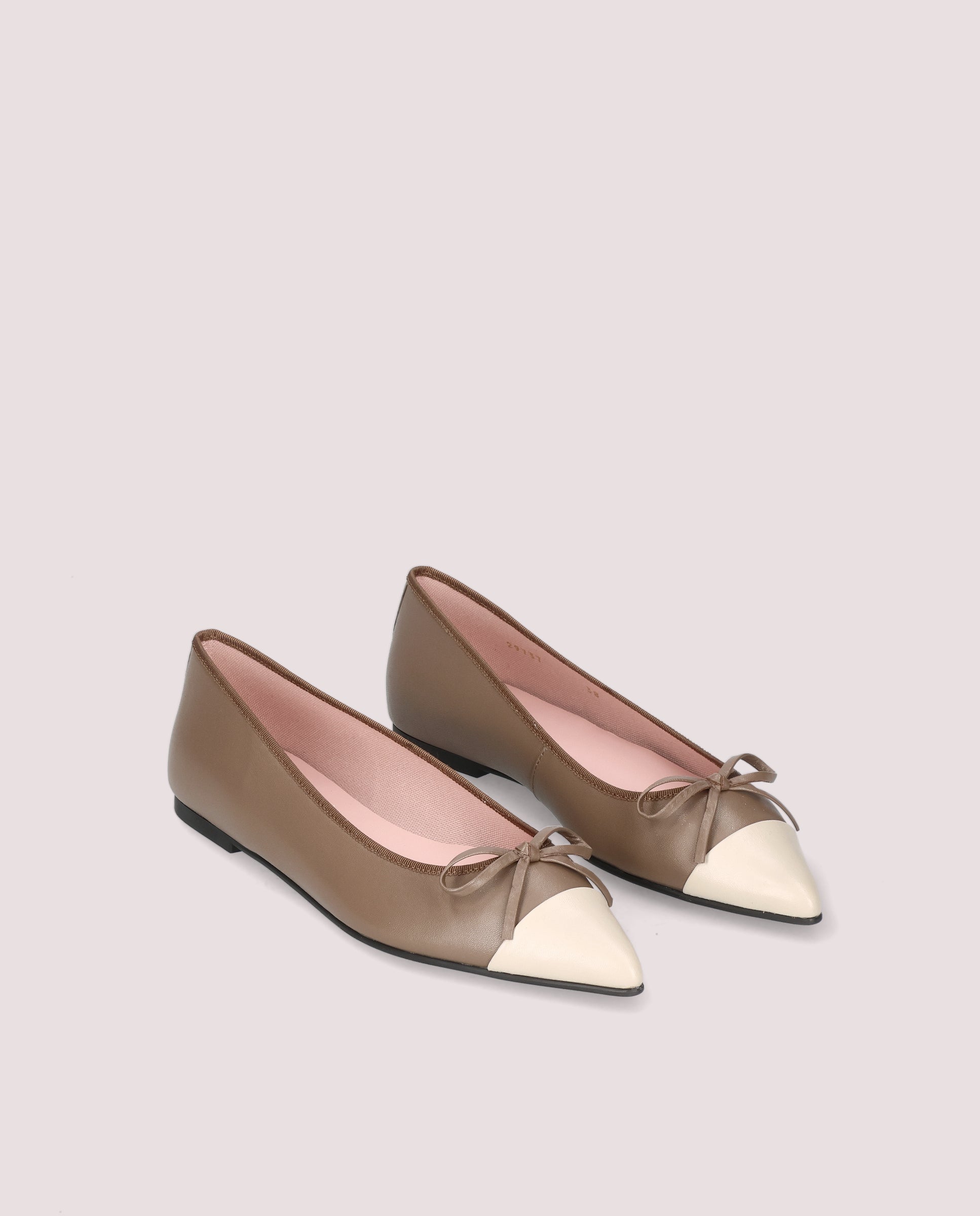 Image of Paris ballerina in soft brown leather by PrettyBallerinas
