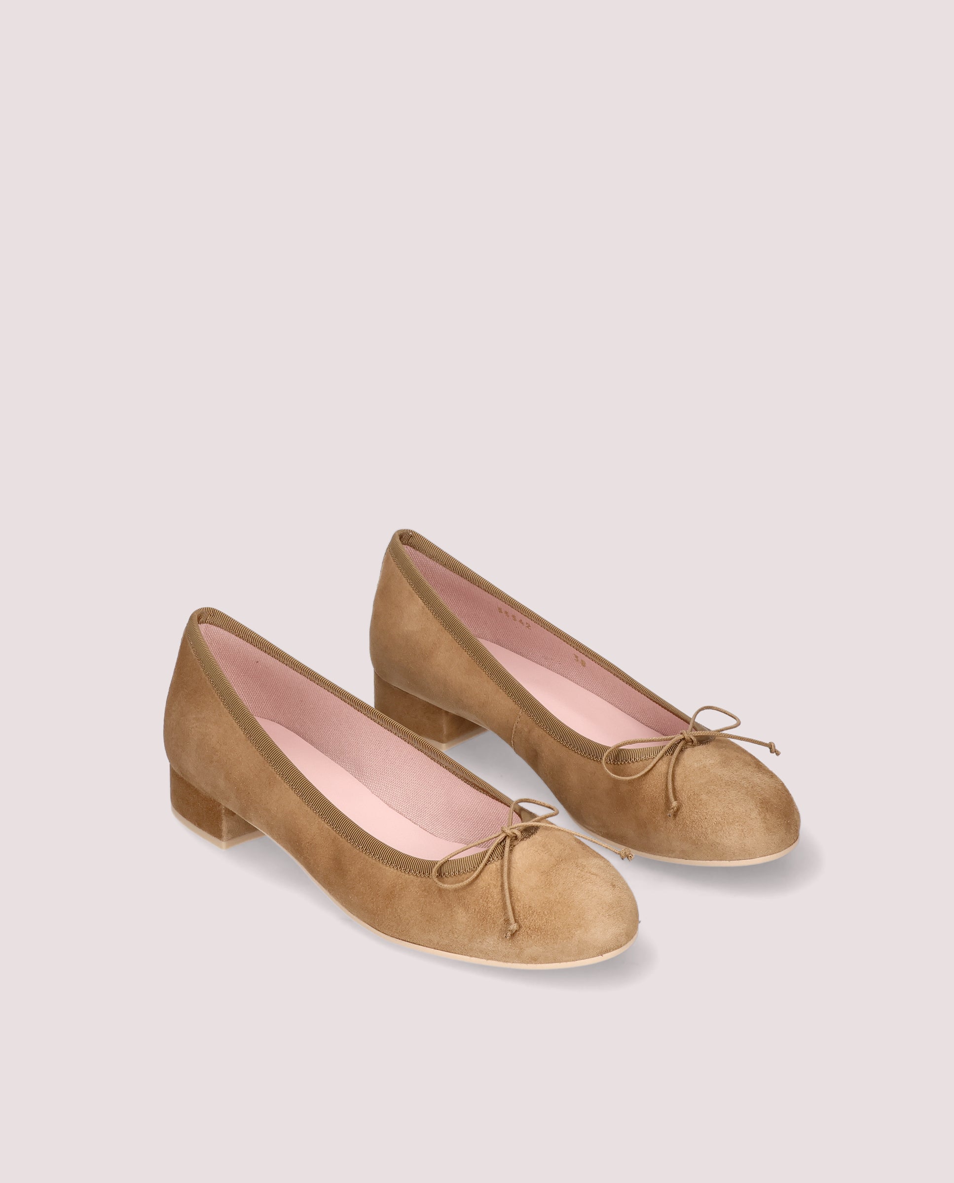 Alternative view of Gretschen ballerina in tan suede  by PrettyBallerinas