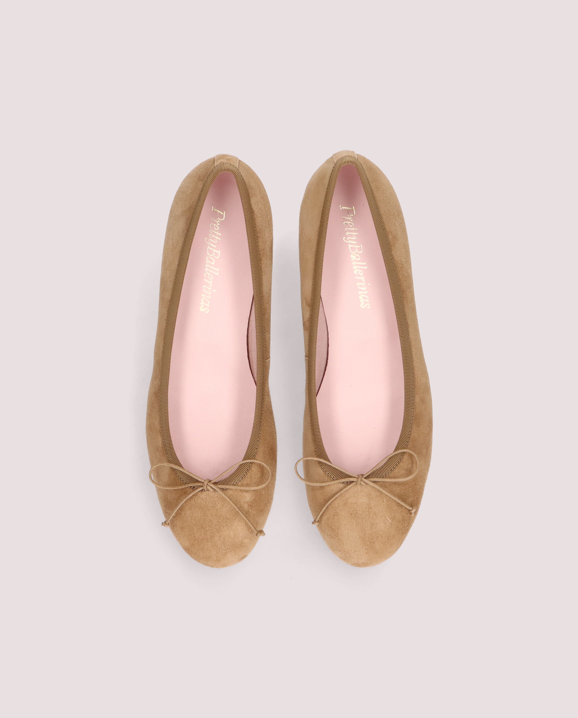 Alternative view of Gretschen ballerina in tan suede  by PrettyBallerinas