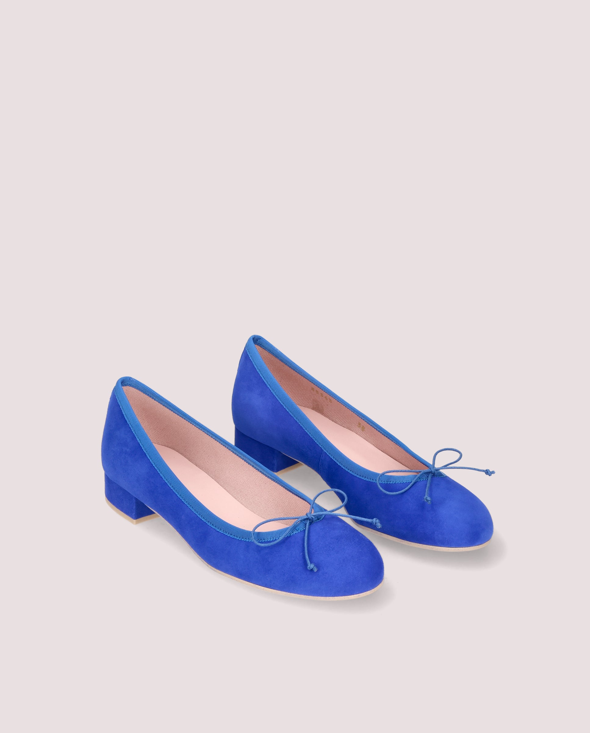 Alternative view of Gretschen ballerina in electric blue suede by PrettyBallerinas