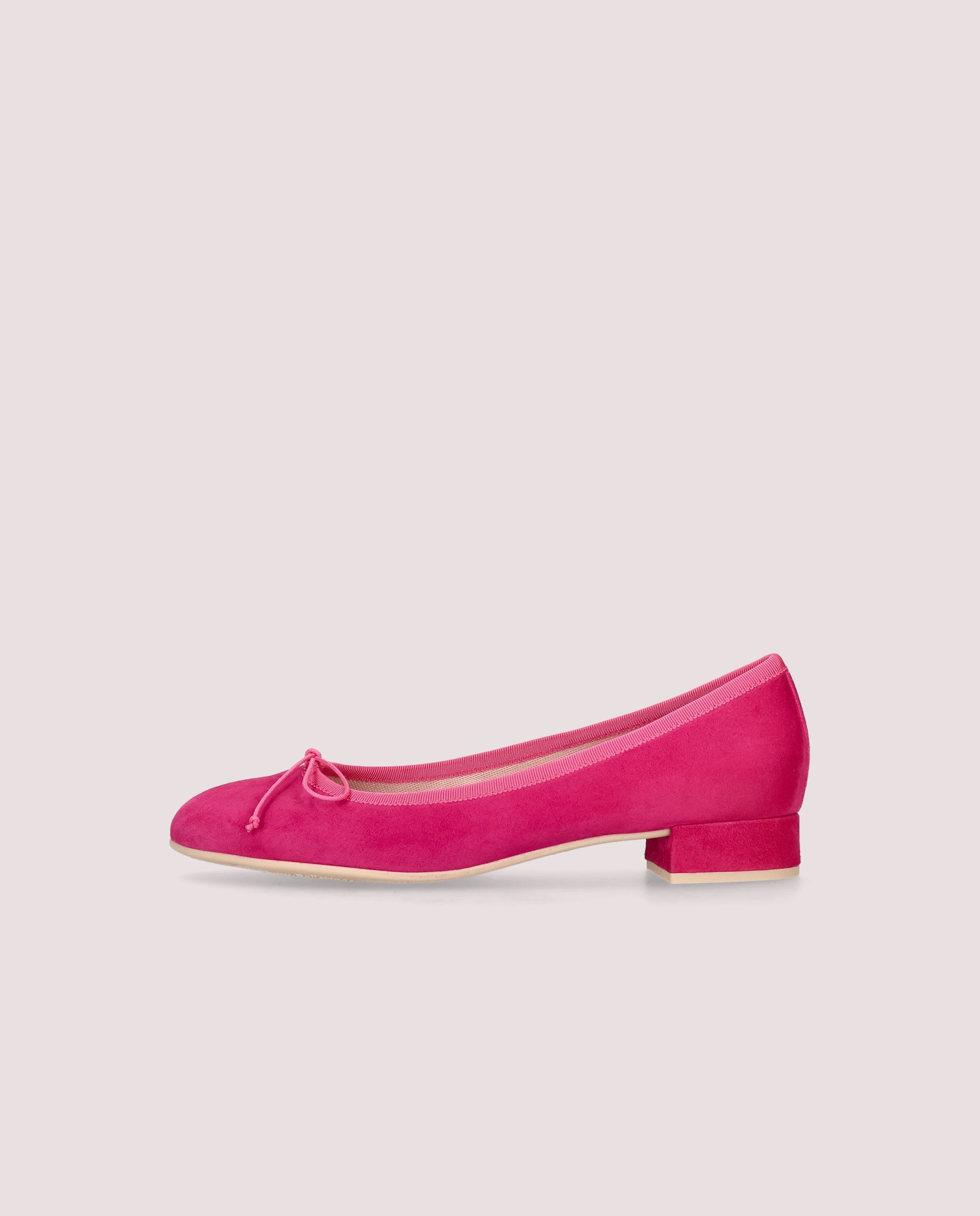 Gretschen ballerina in hot pink suede
