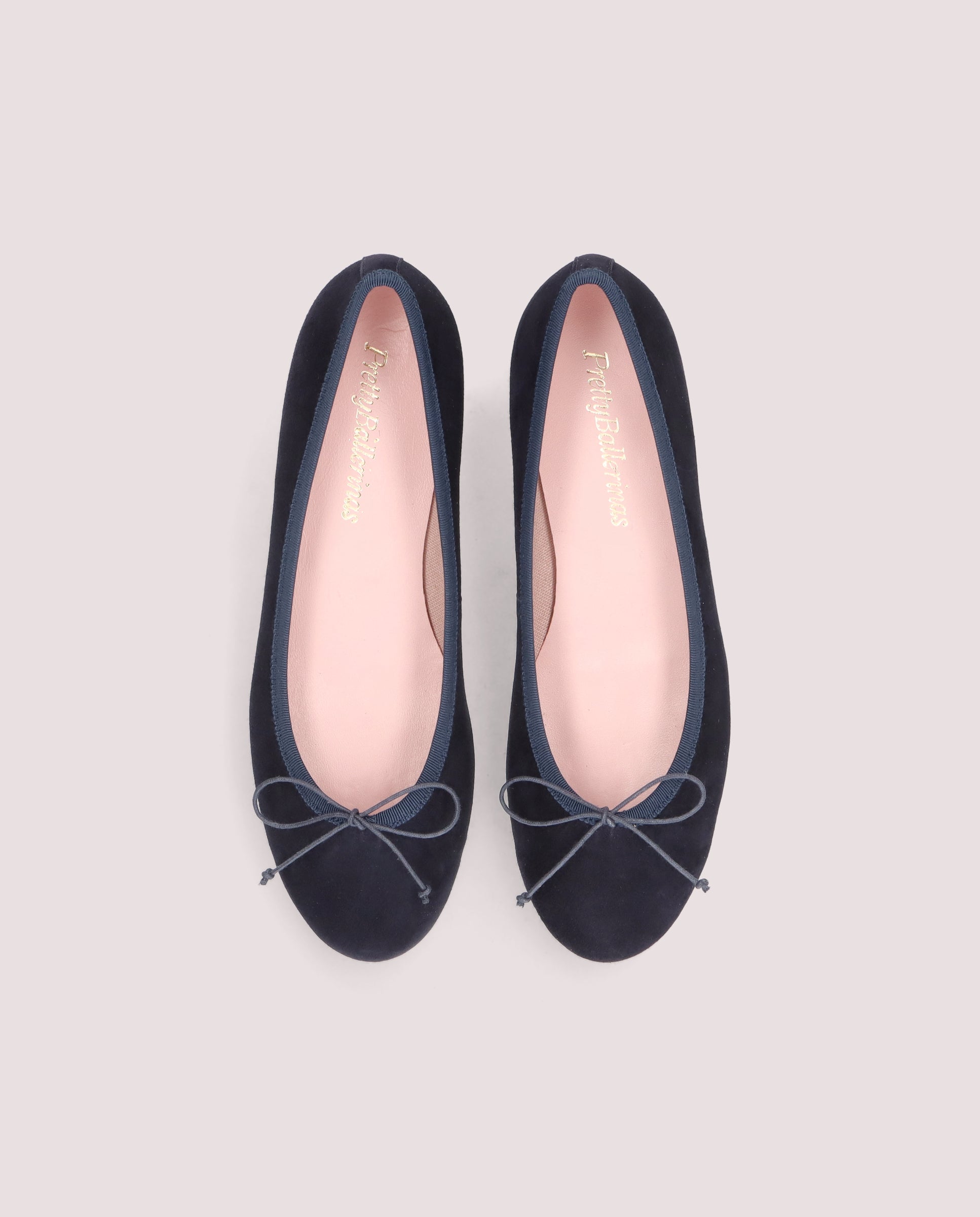 ♡pretty ballerinas Gretschen ballerina in soft navy blue suede