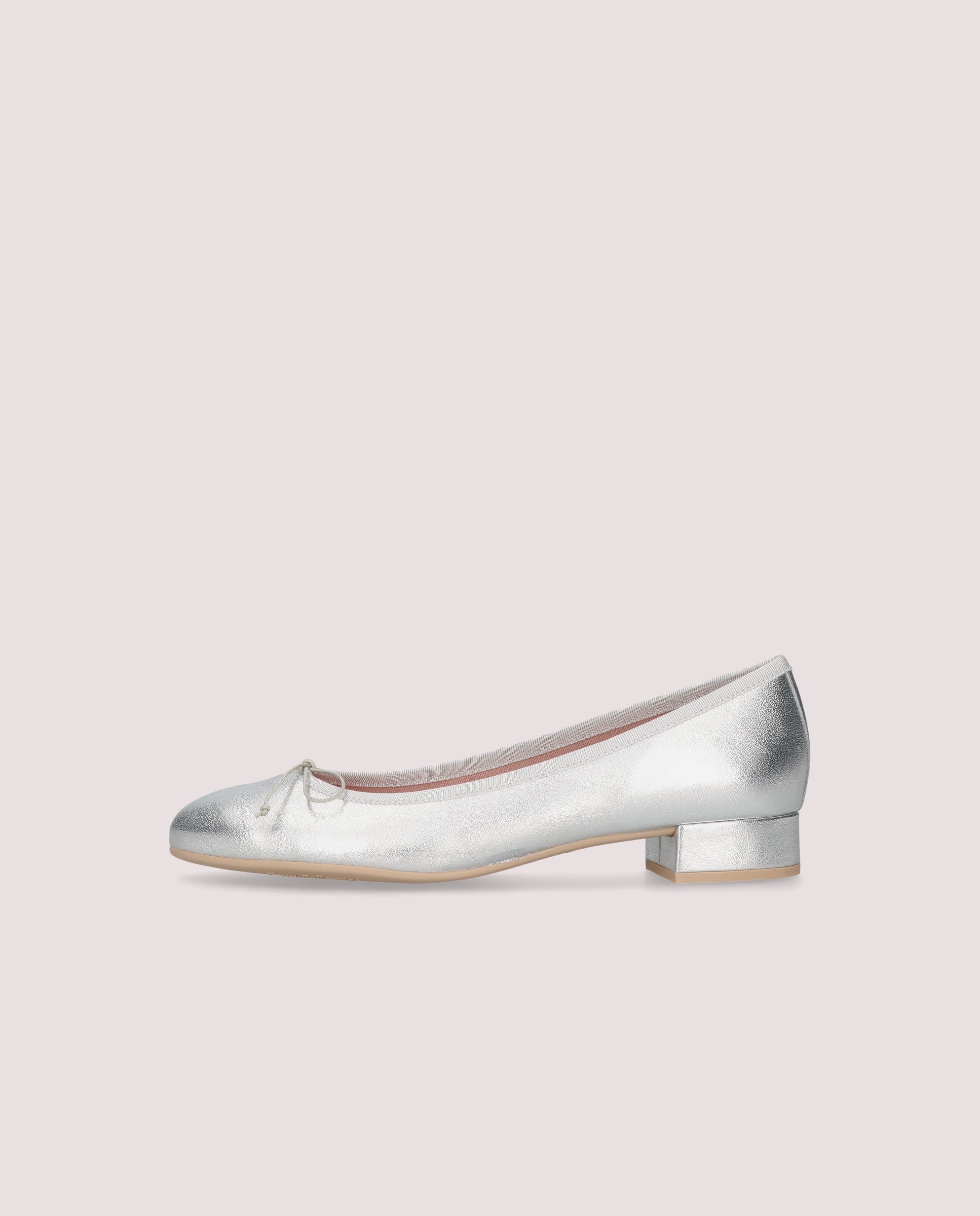 Gretschen ballerina in silbermetallischem Leder