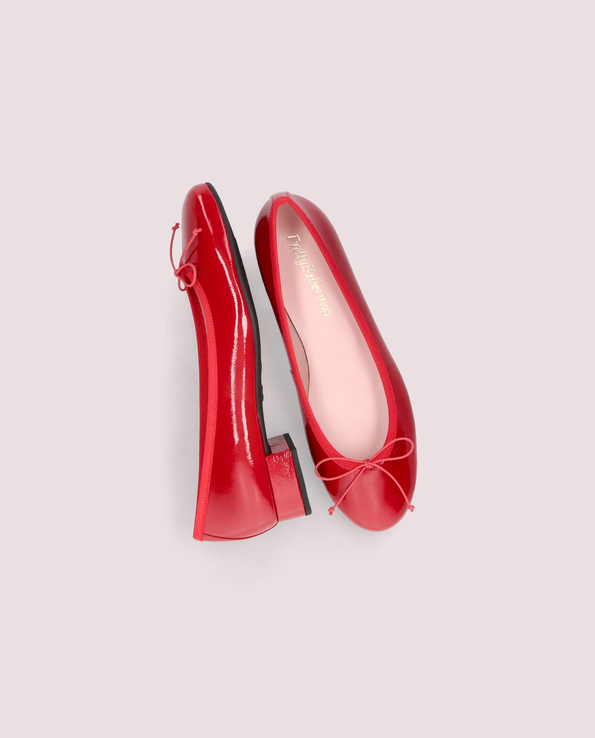 Gretschen ballerina in red patent leather