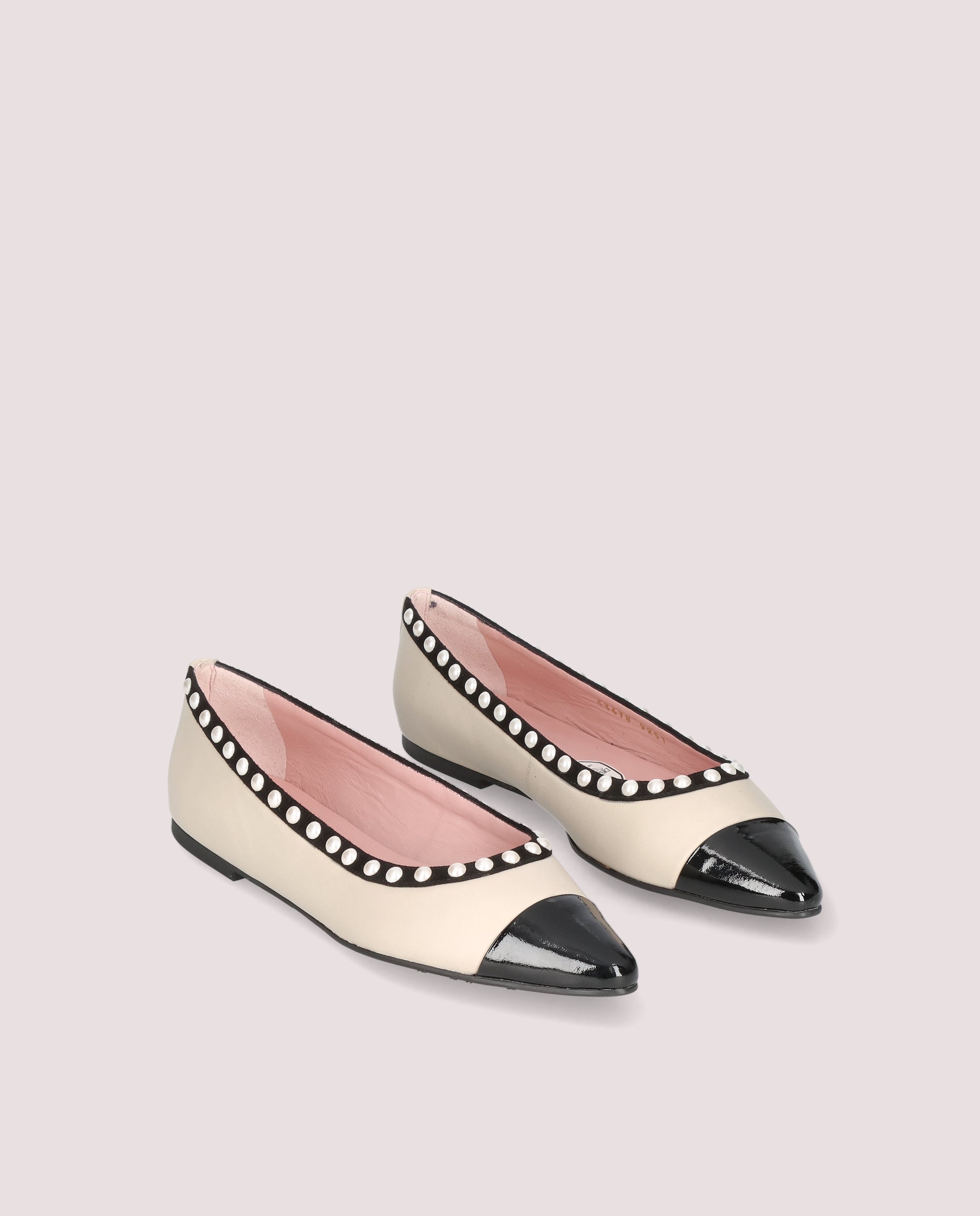 Image of Tyra ballerina in beige leather by PrettyBallerinas