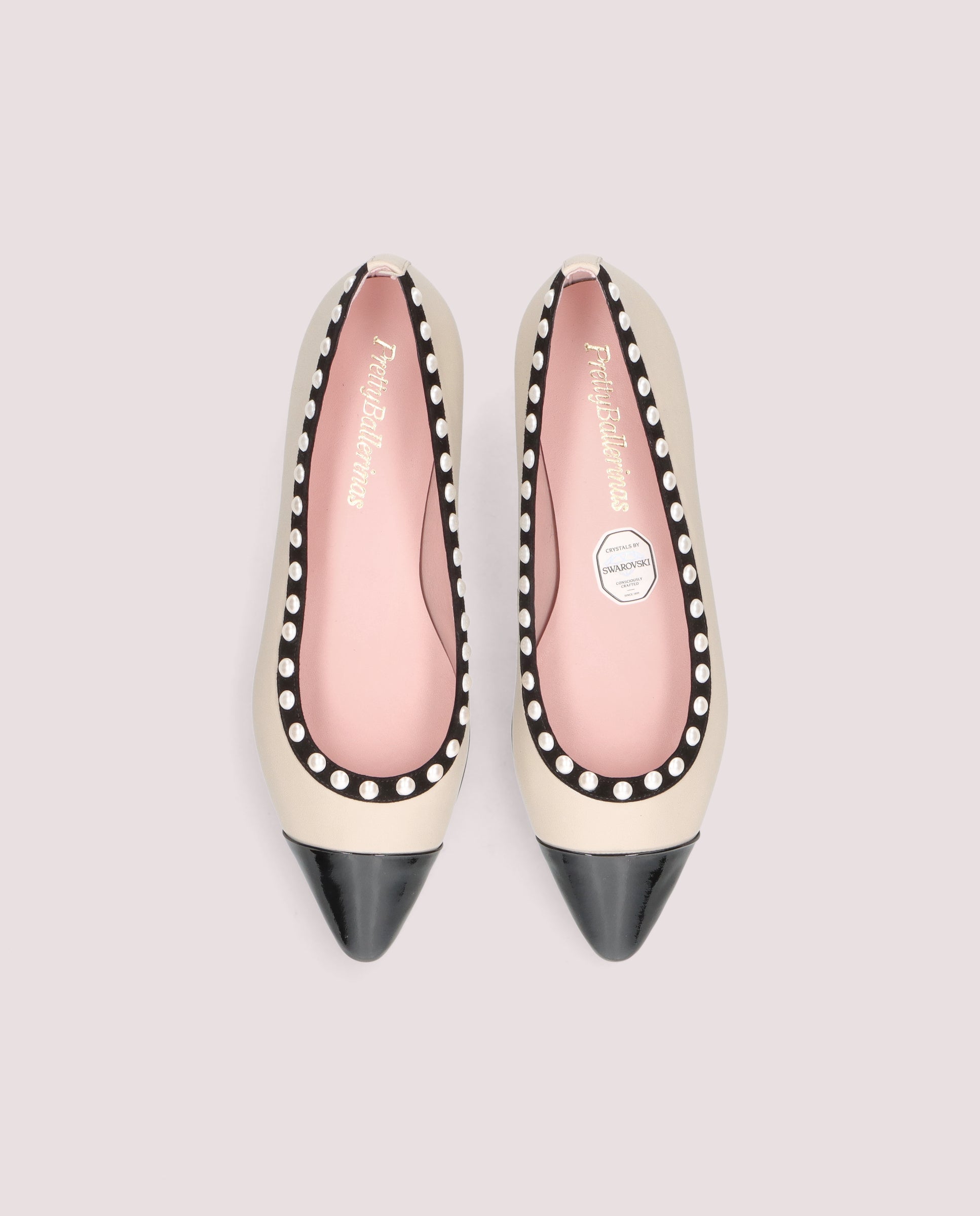 Alternative view of Tyra ballerina in beige leather by PrettyBallerinas