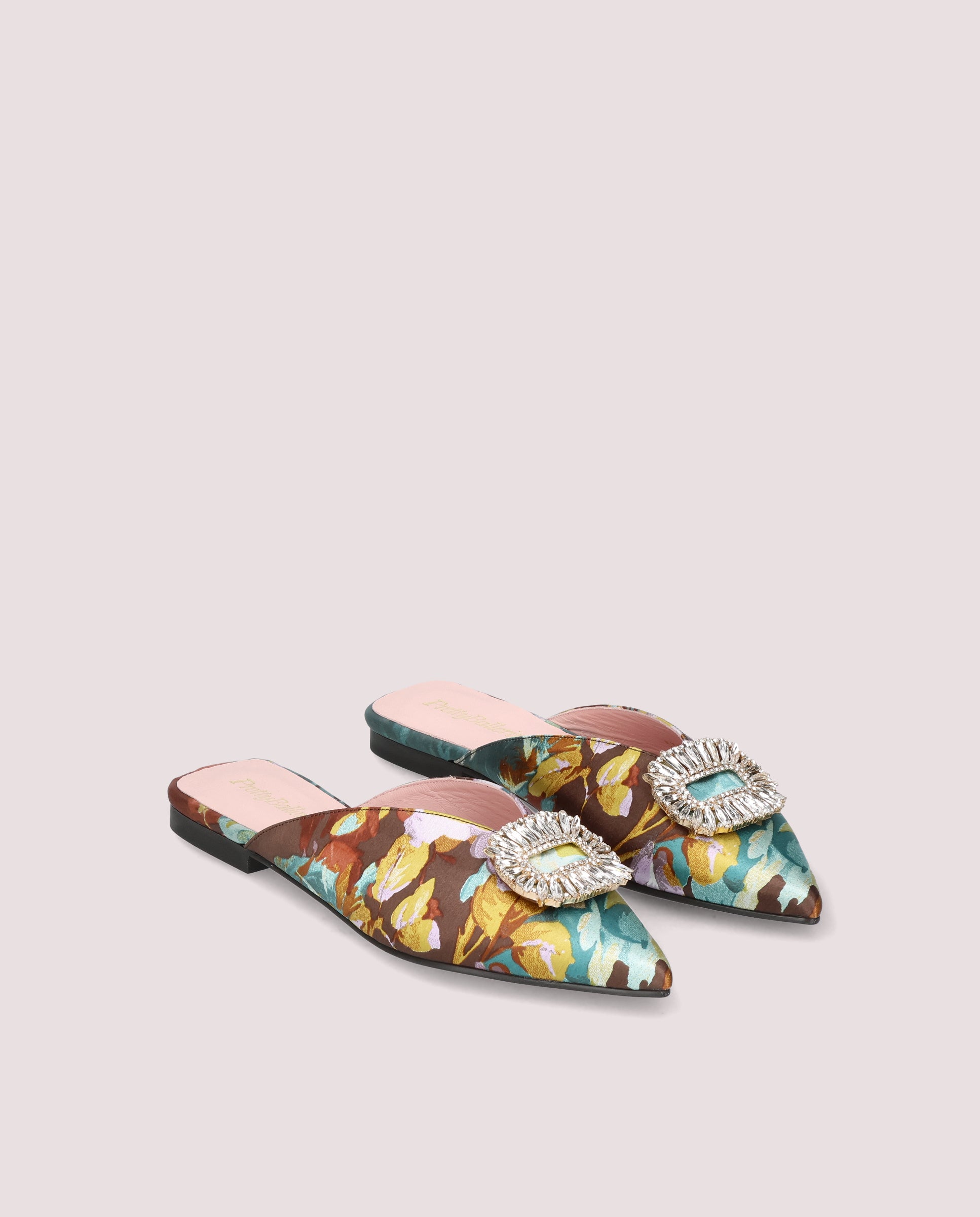 Mules Yvette Marrones Tejidos