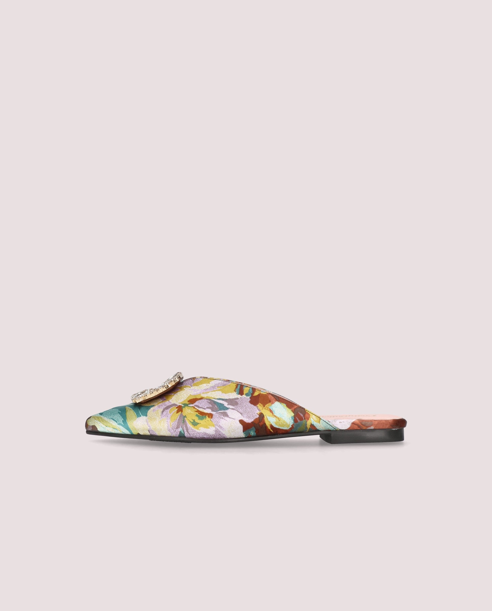 Mules Yvette Marrones Tejidos
