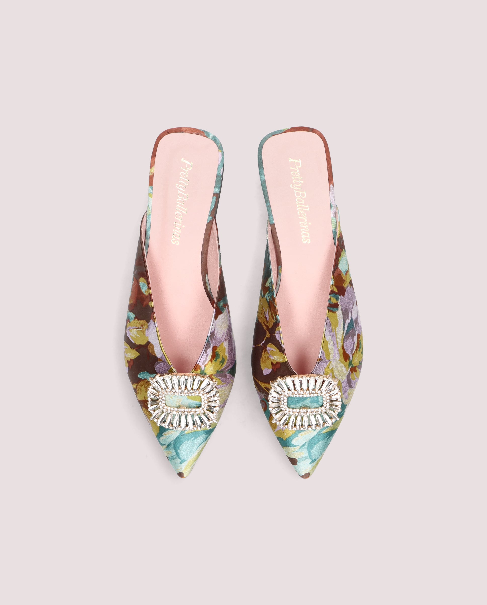 Mules Yvette Marrones Tejidos