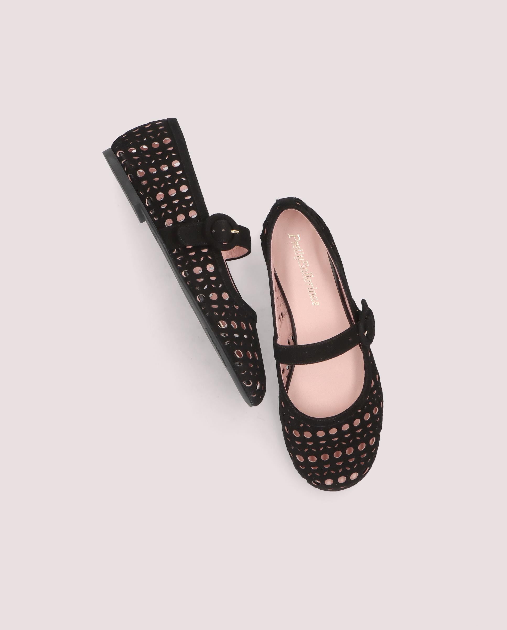 Georgia ballerina in black suede
