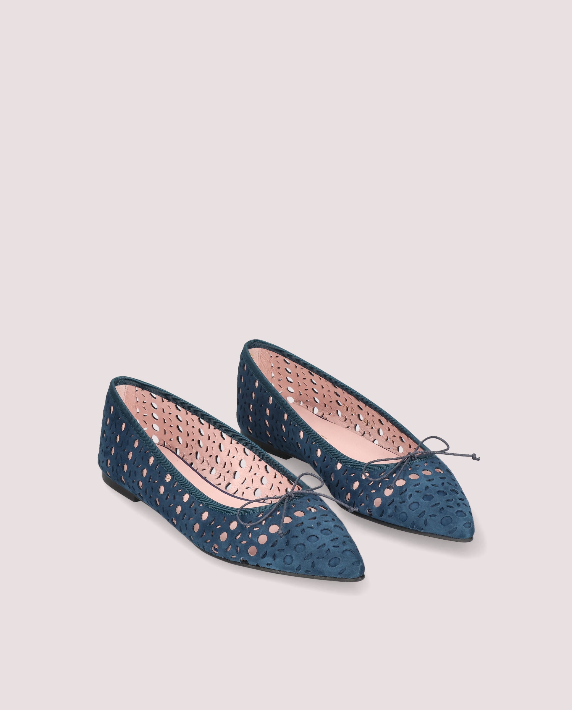 Paris ballerina in teal suede