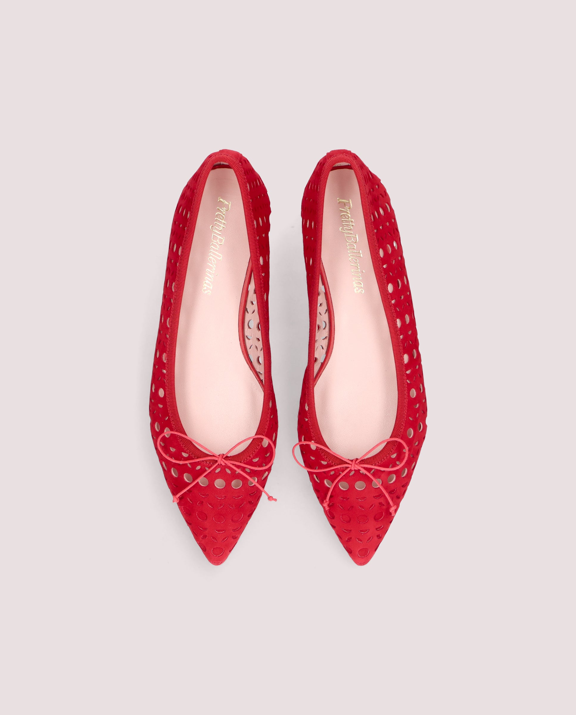 Paris ballerina in red suede