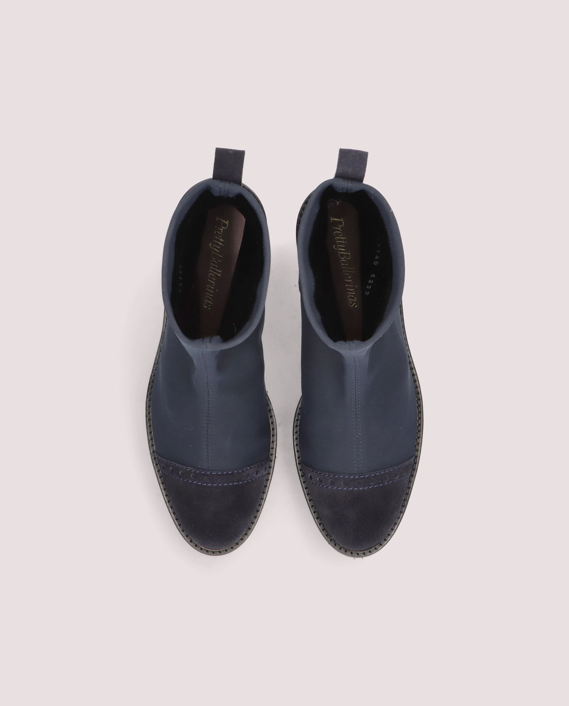 Alternative view of Bette ankle boot in navy blue textile by PrettyBallerinas