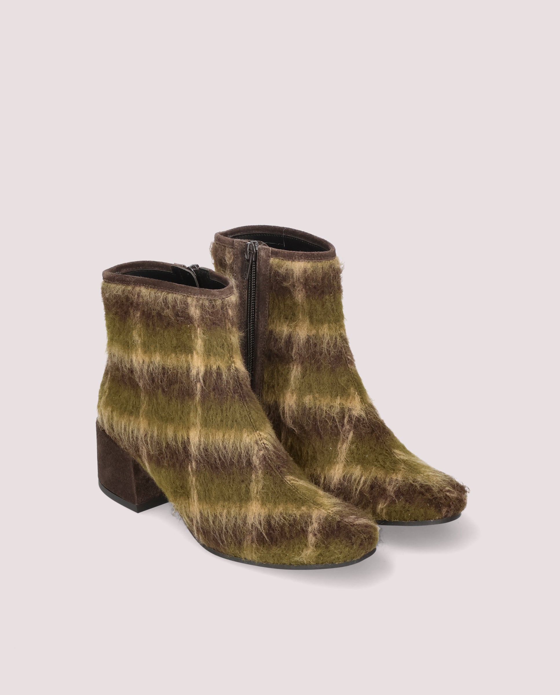 Image of Jendayi boot in tartan printed textile by PrettyBallerinas