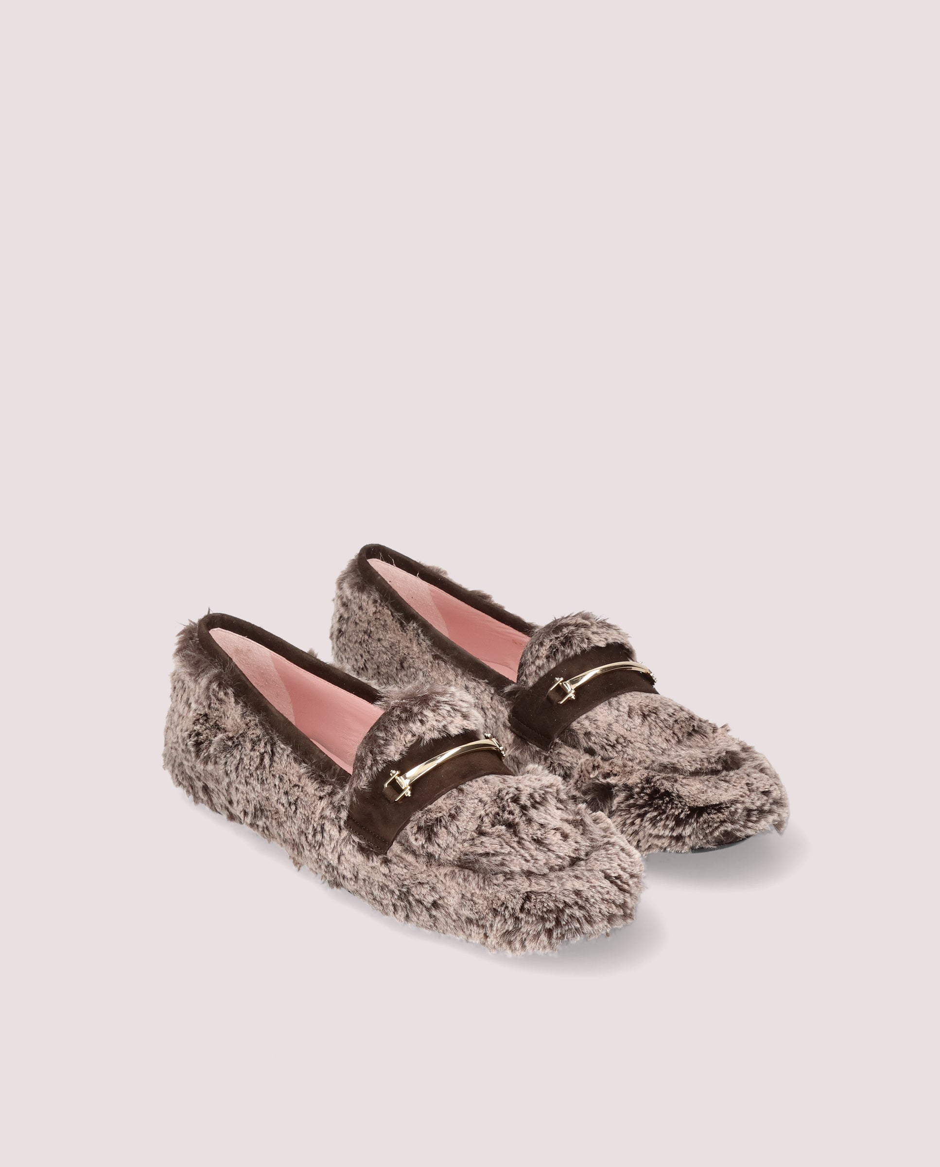 Faye Loafer aus braunem Kuntsfell