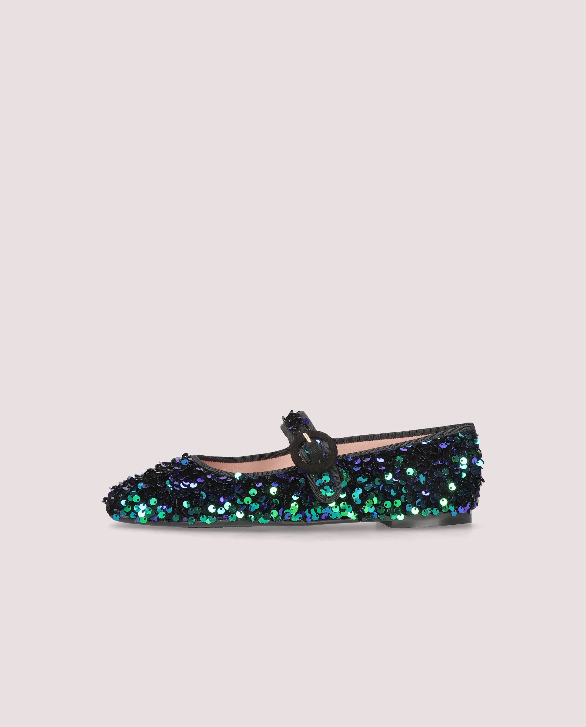 Camille Ballerina aus schwarzem Samt
