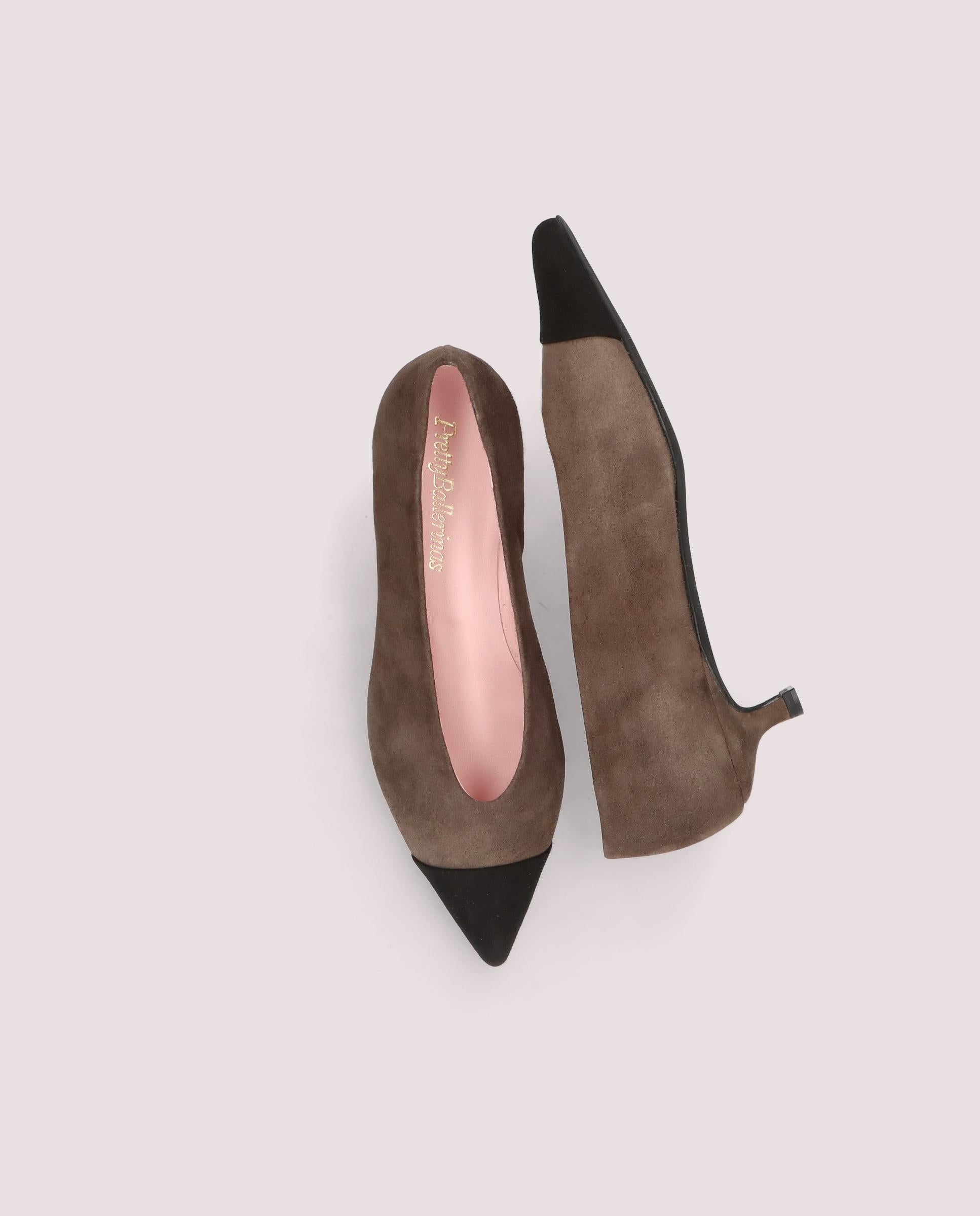 Kendall pump in braunem wildleder