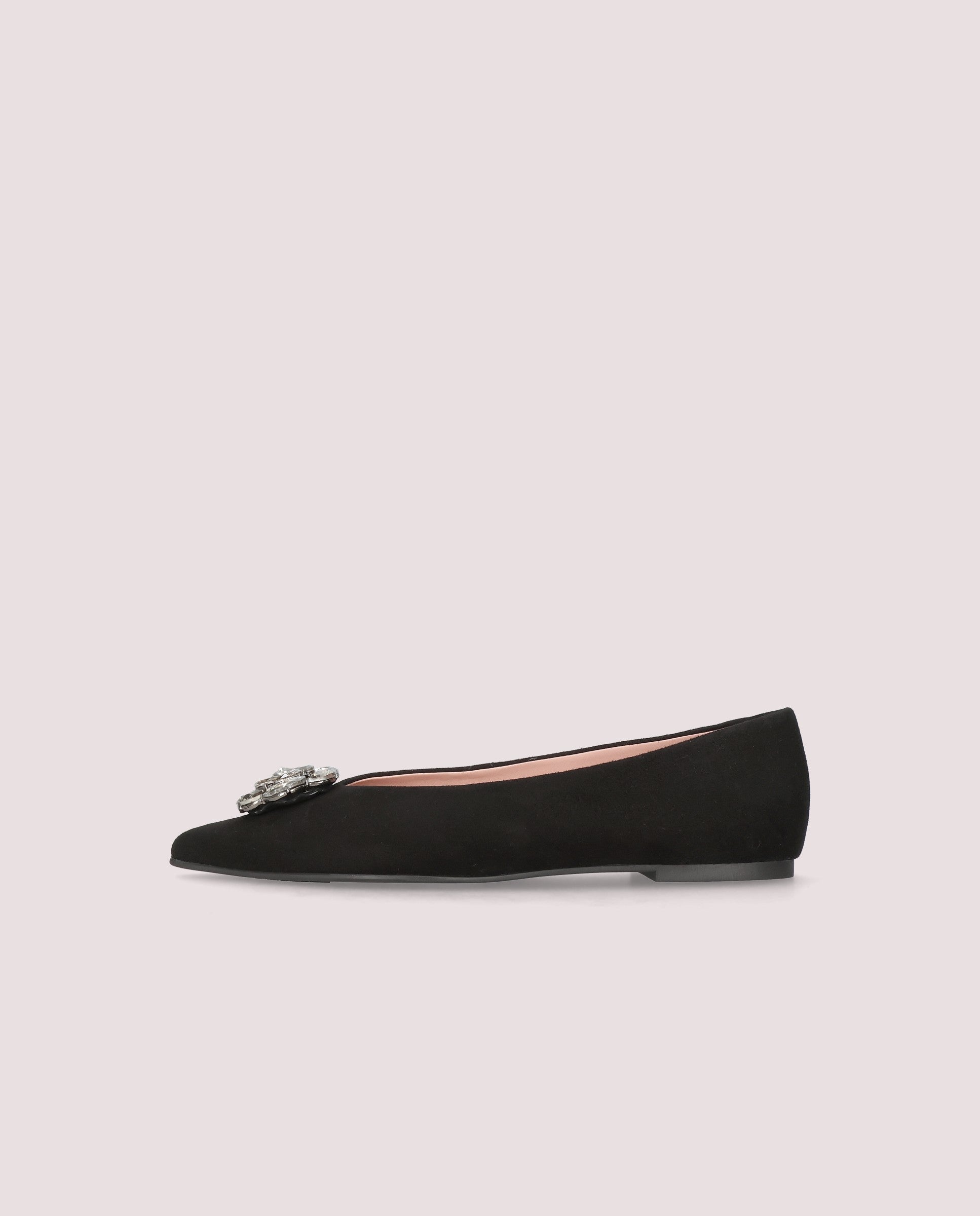 Paris Ballerina aus schwarzem Wildleder