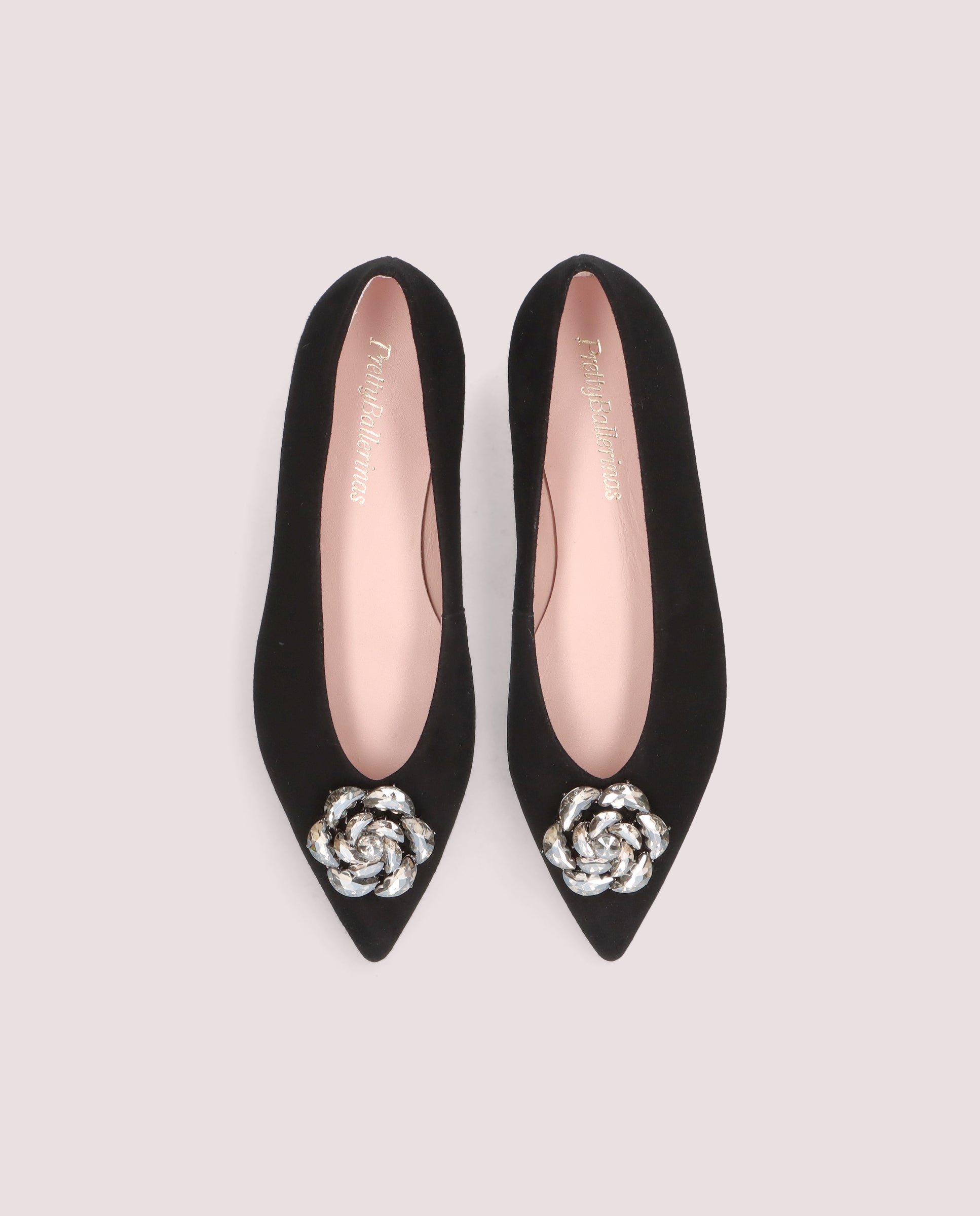 Paris Ballerina aus schwarzem Wildleder
