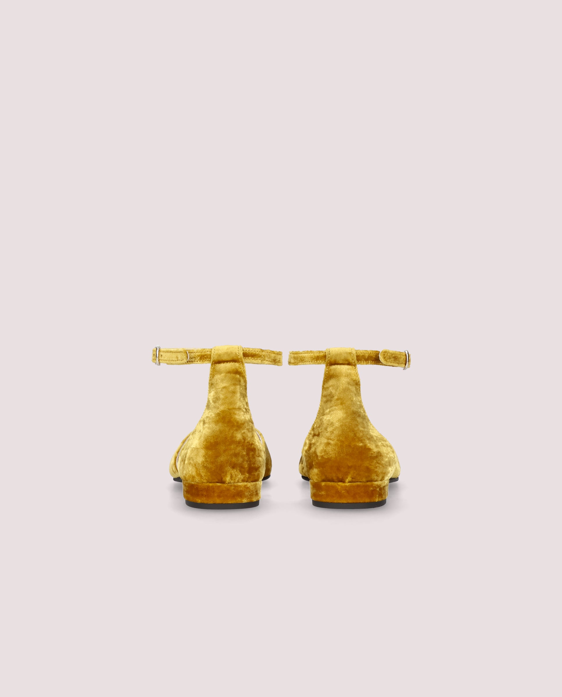 Clementine ballerina in ochre velvet