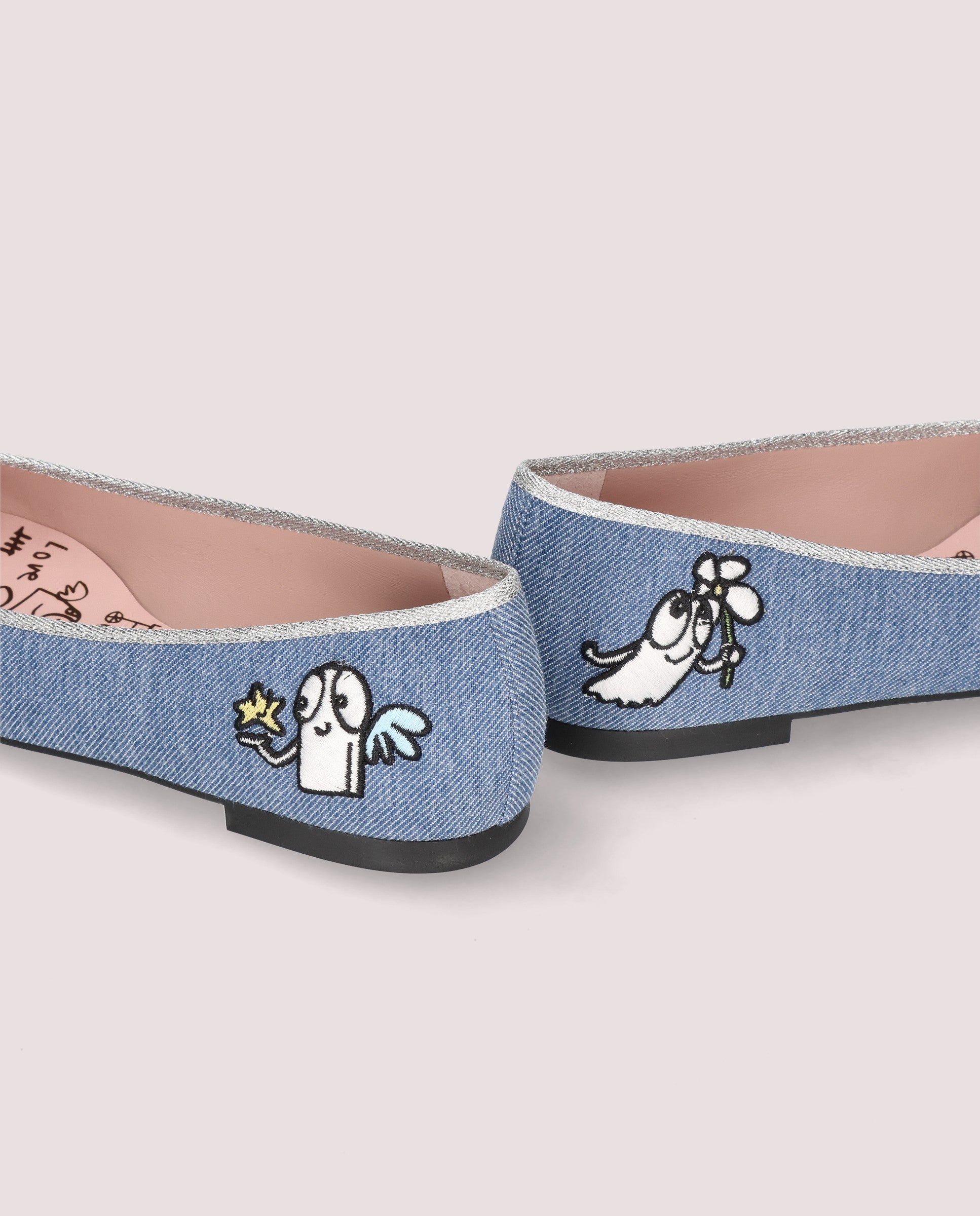 Nicole ballerina in blue denim