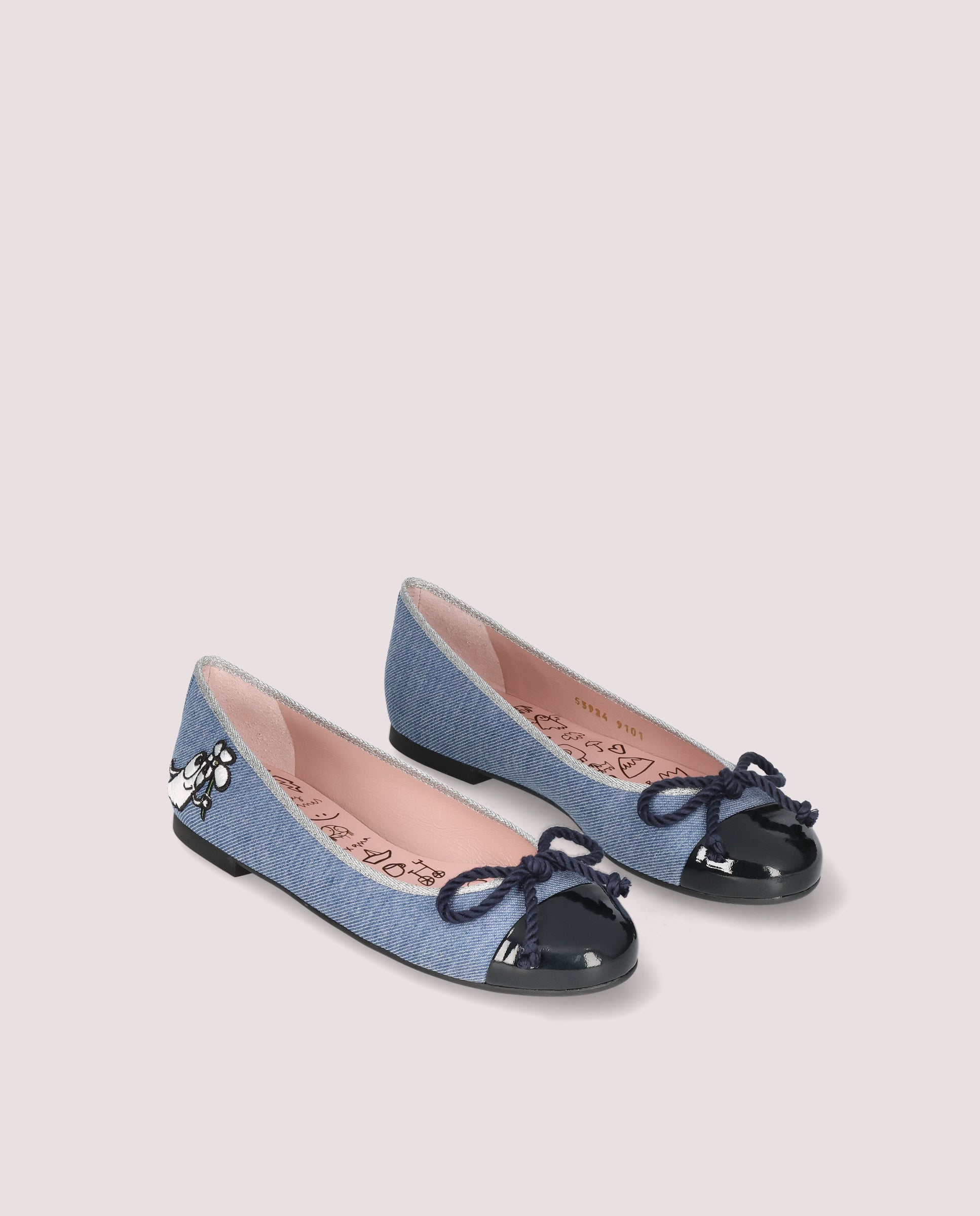 Nicole ballerina in blue denim
