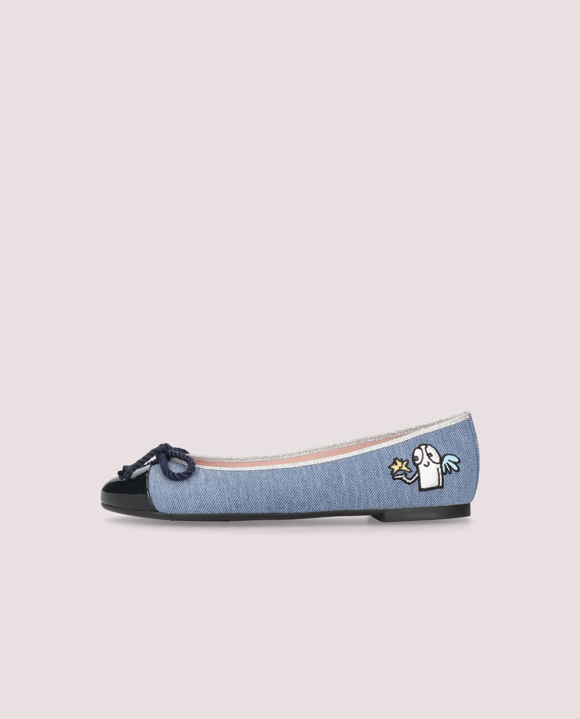 Nicole ballerina in blue denim