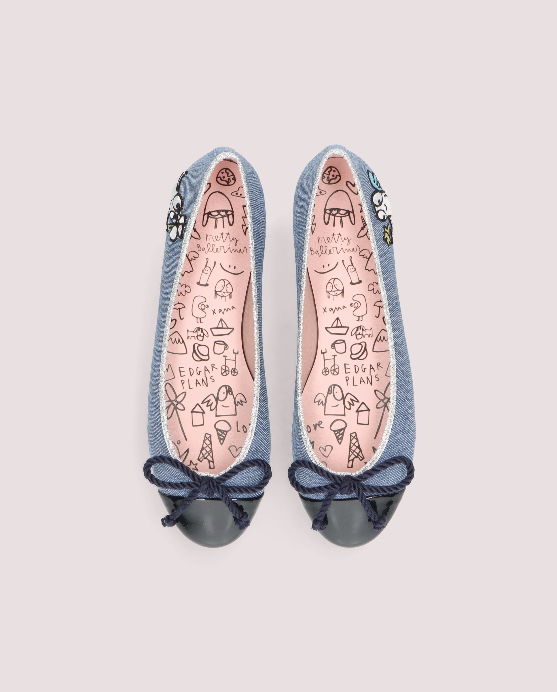Nicole ballerina in blue denim