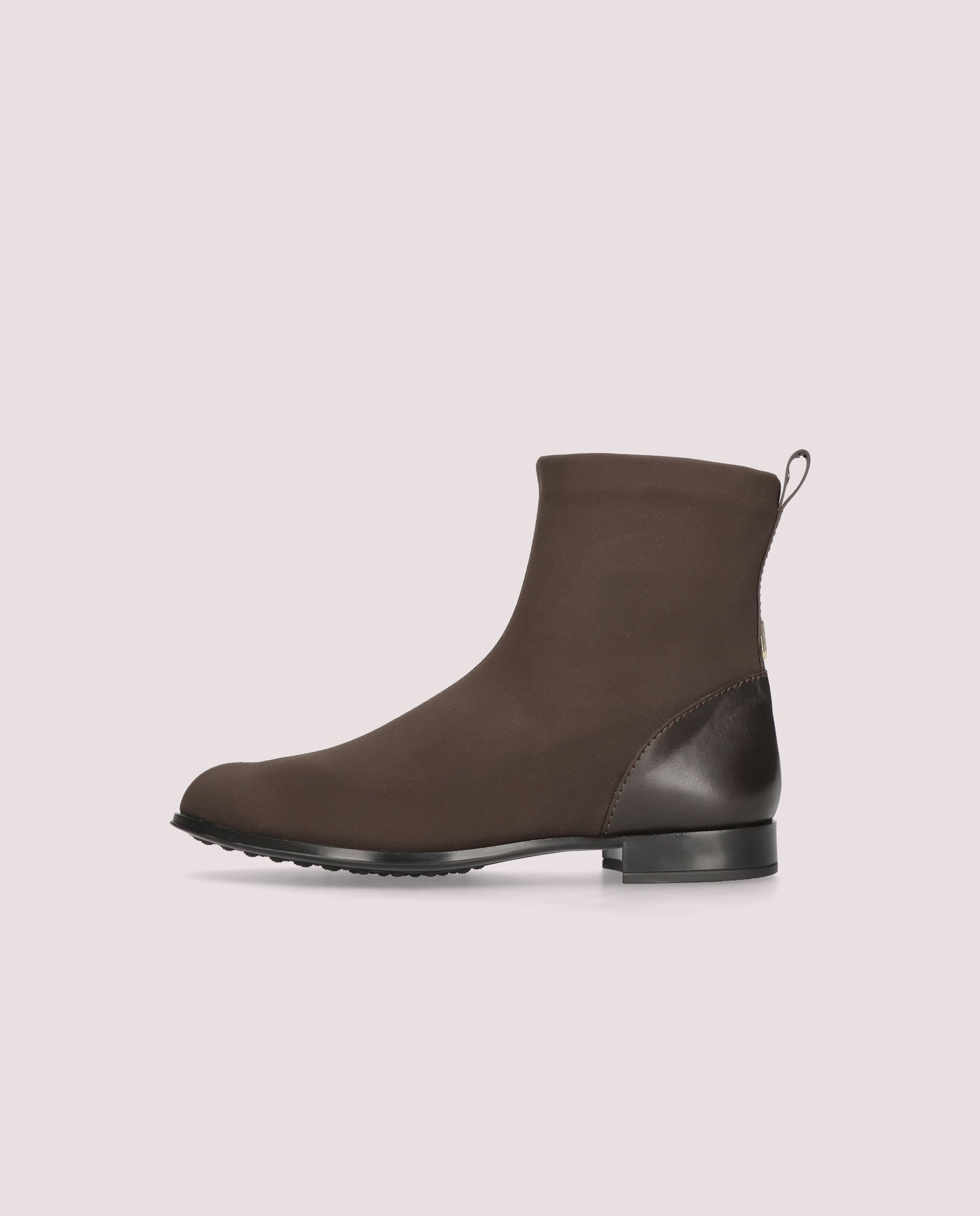 Pat ankle boot in brown textile