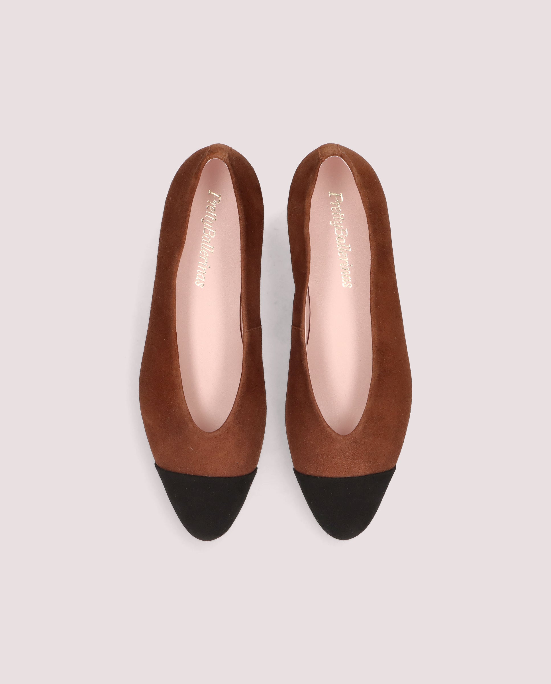 Alternative view of Odile ballerina in brown suede by PrettyBallerinas