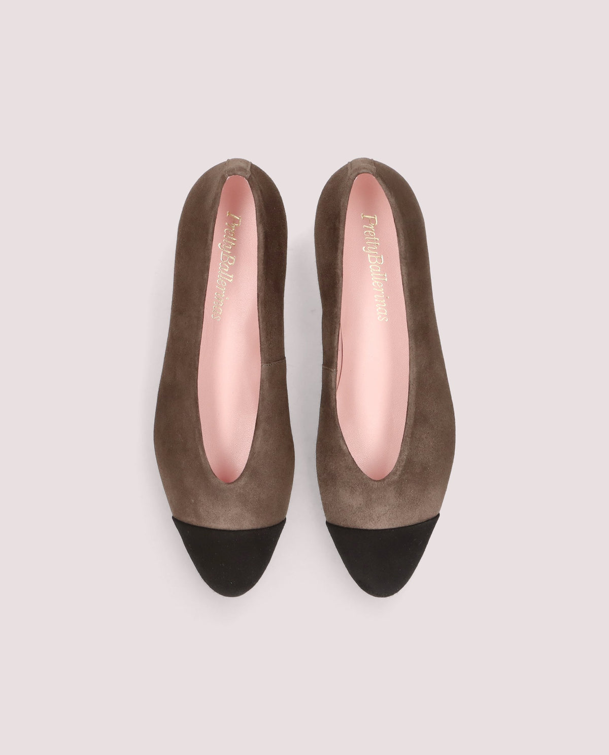 Image of Odile ballerina in brown suede by PrettyBallerinas