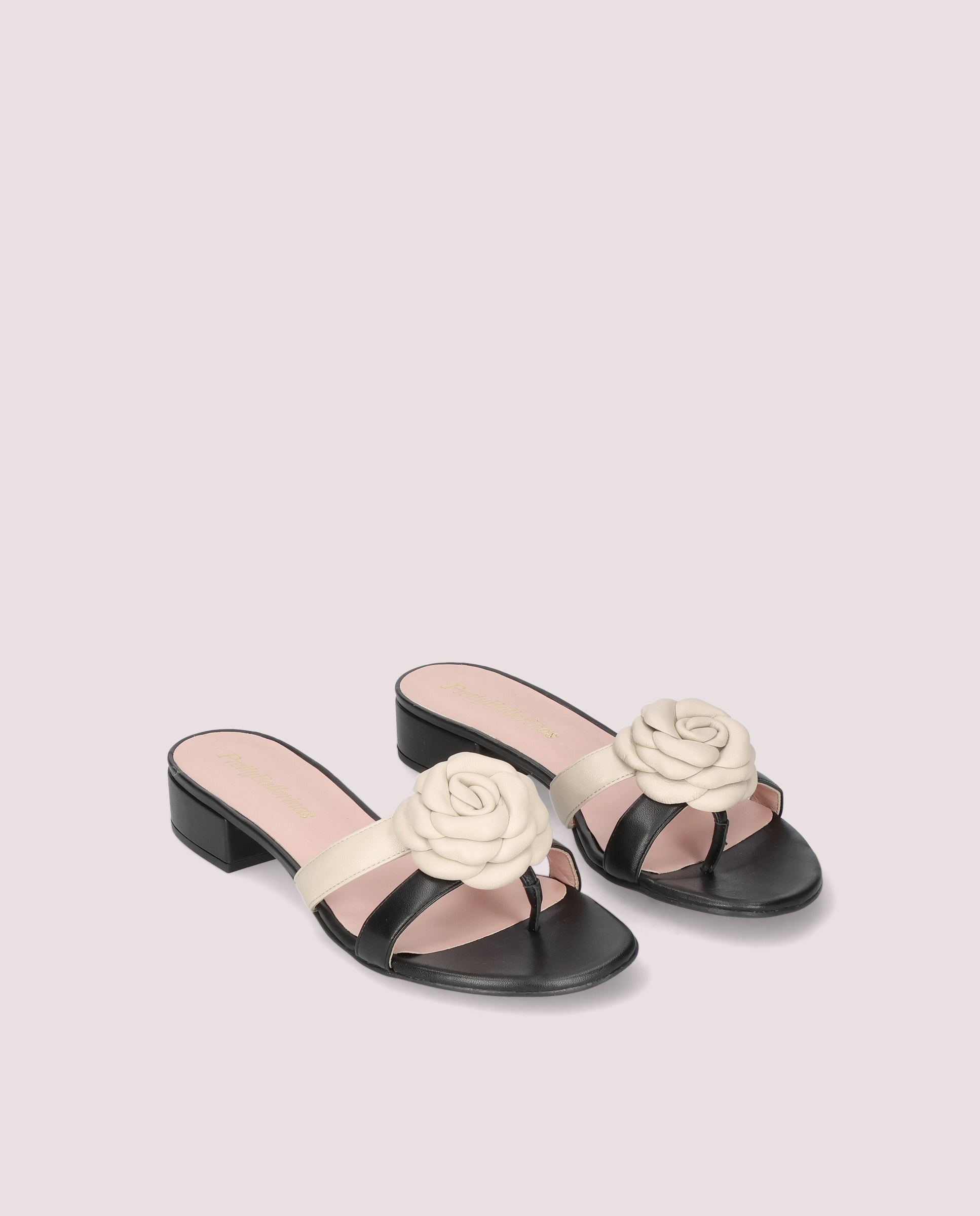 Image of Lulu sandal in black leather by PrettyBallerinas