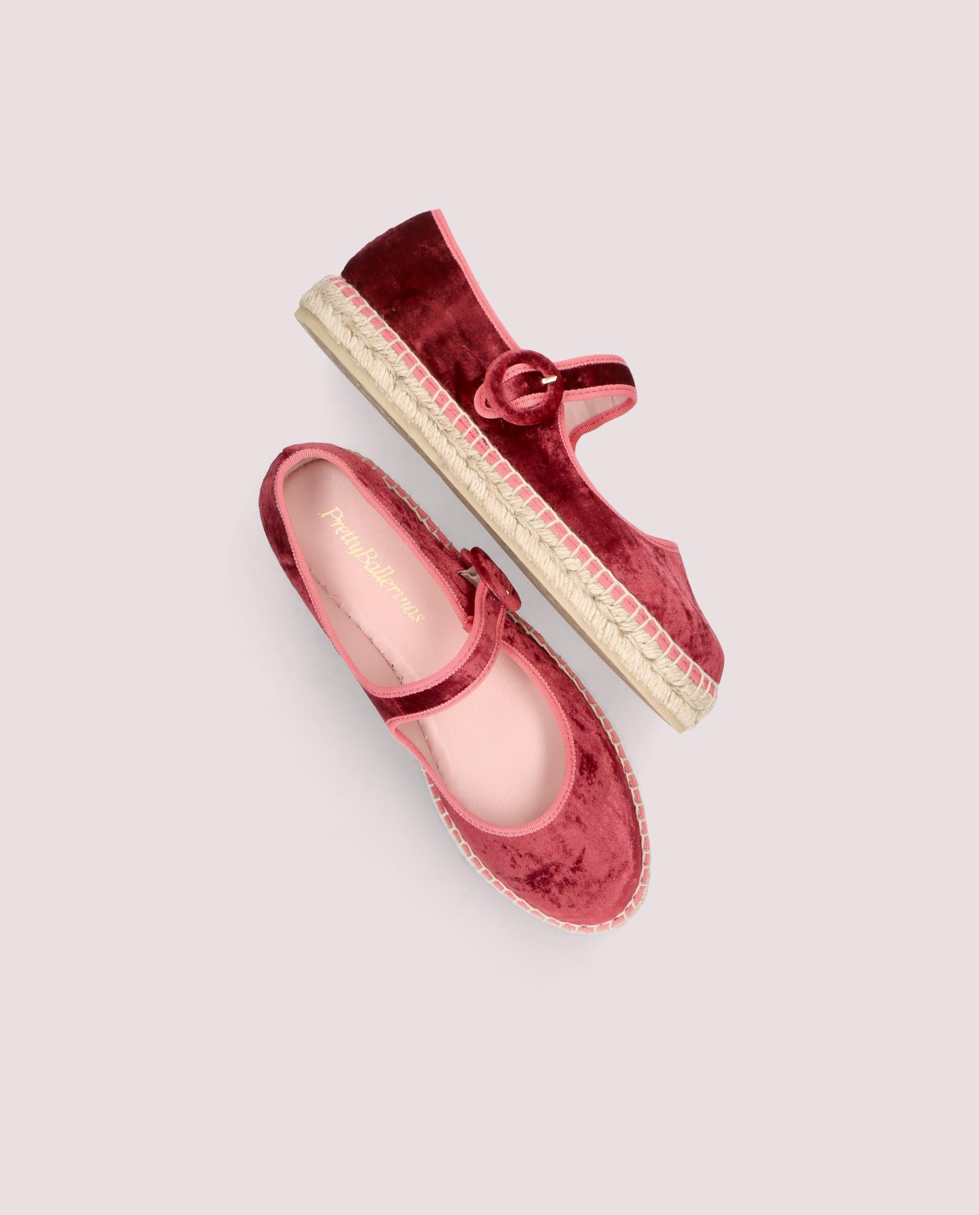 Alpargatas Esparto Athena Rojos Tejidos