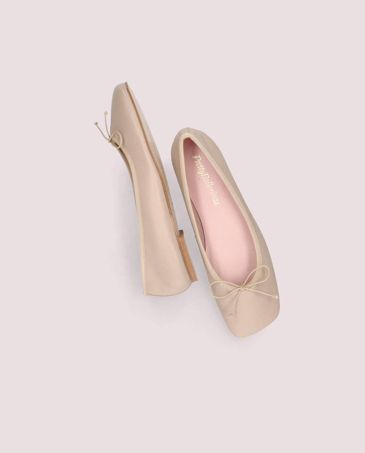 Alessia ballerina in nude leather