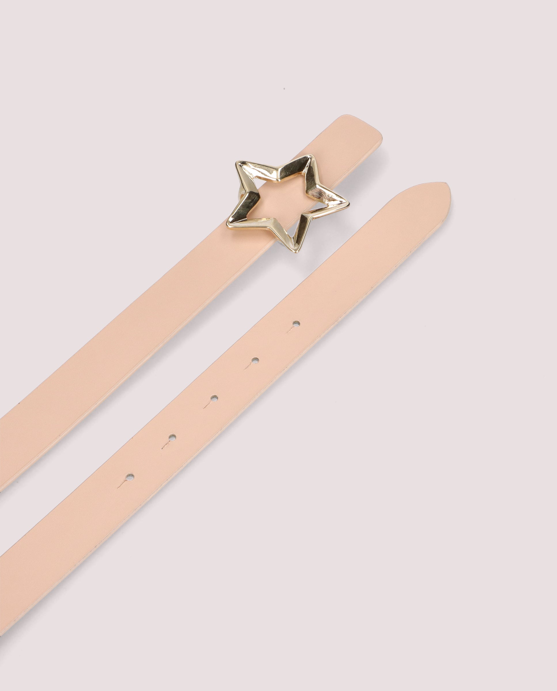 Pink leather belt
