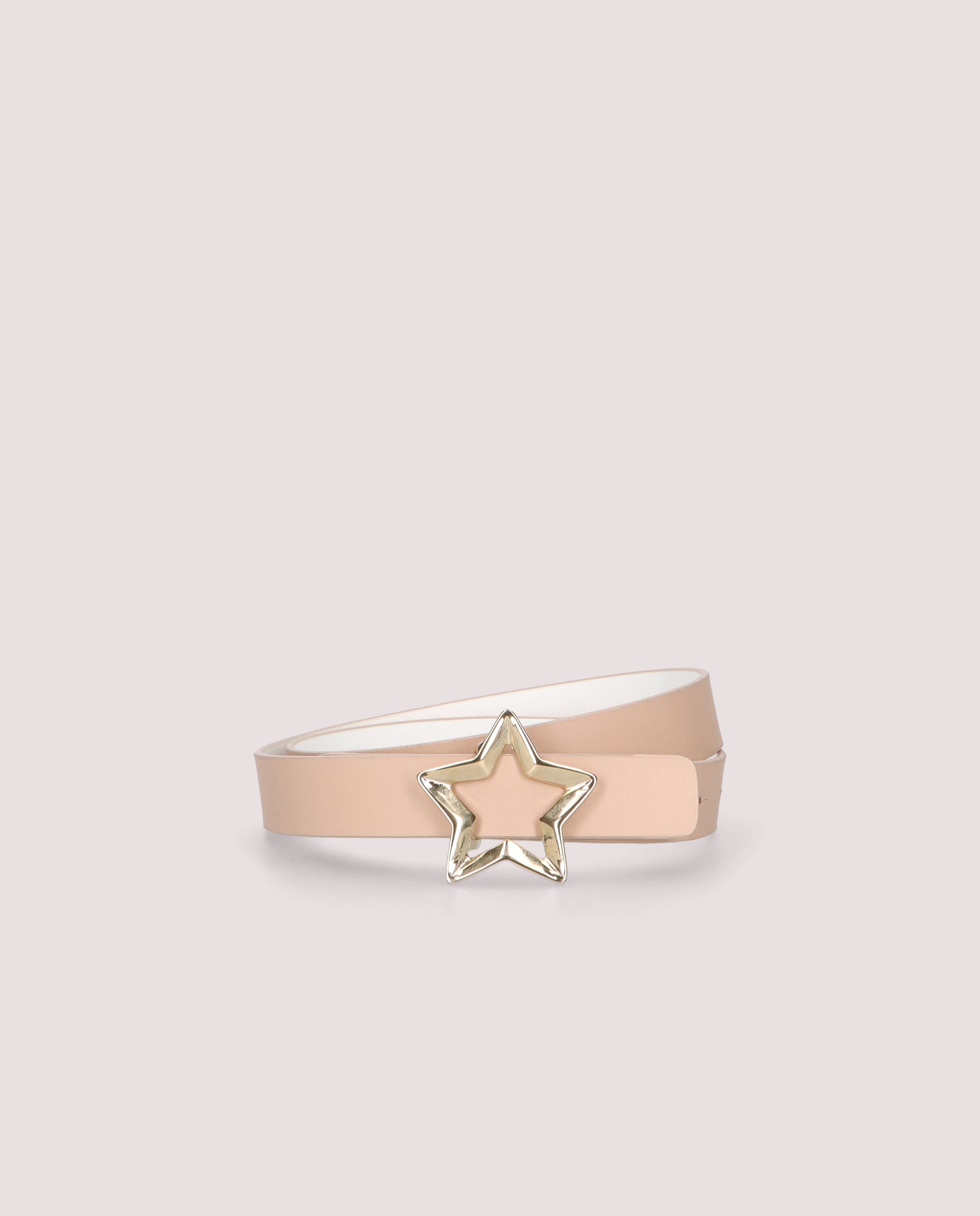 Pink leather belt