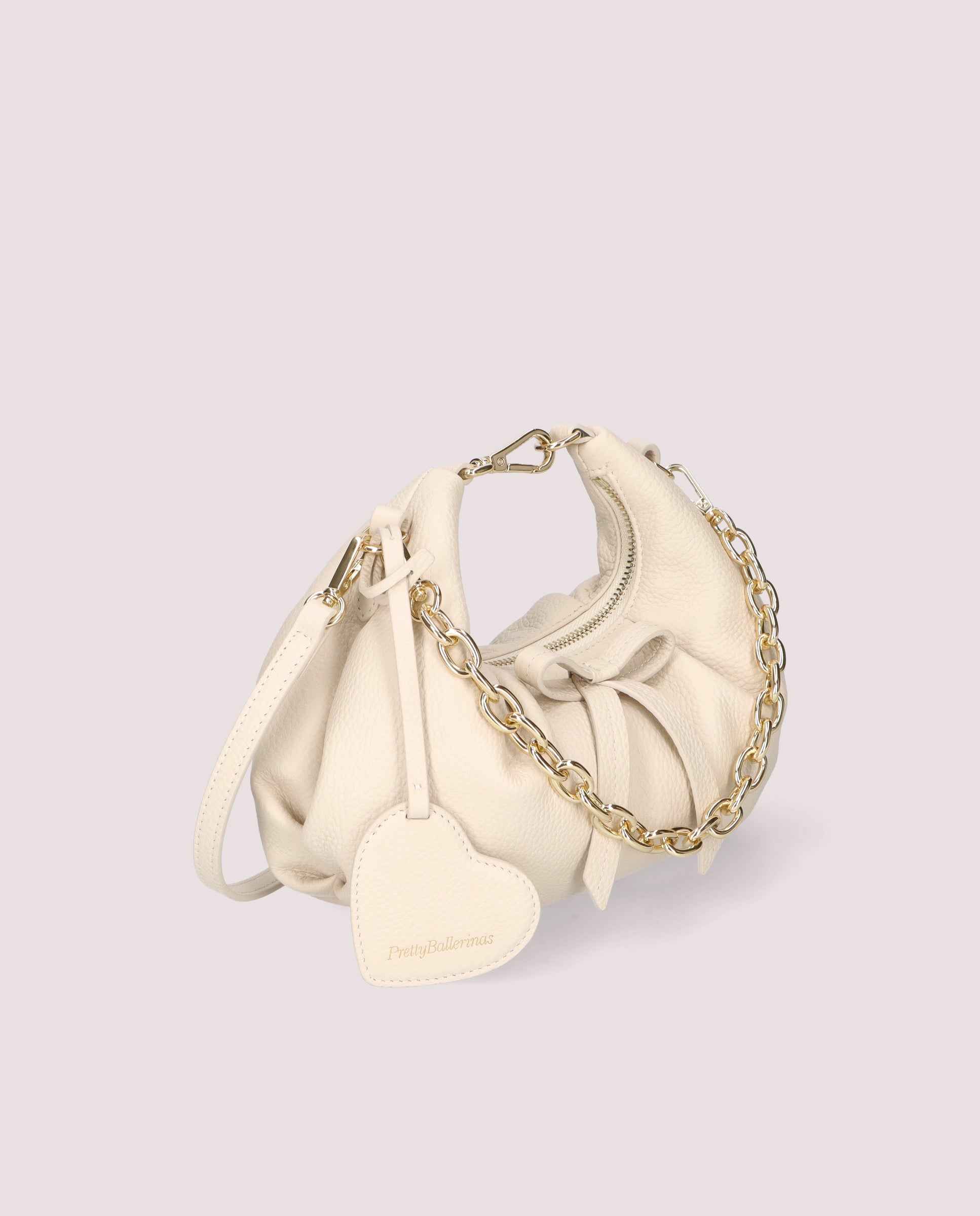 Vue alternative de Sac Mini Ballerina en cuir ivoire par PrettyBallerinas