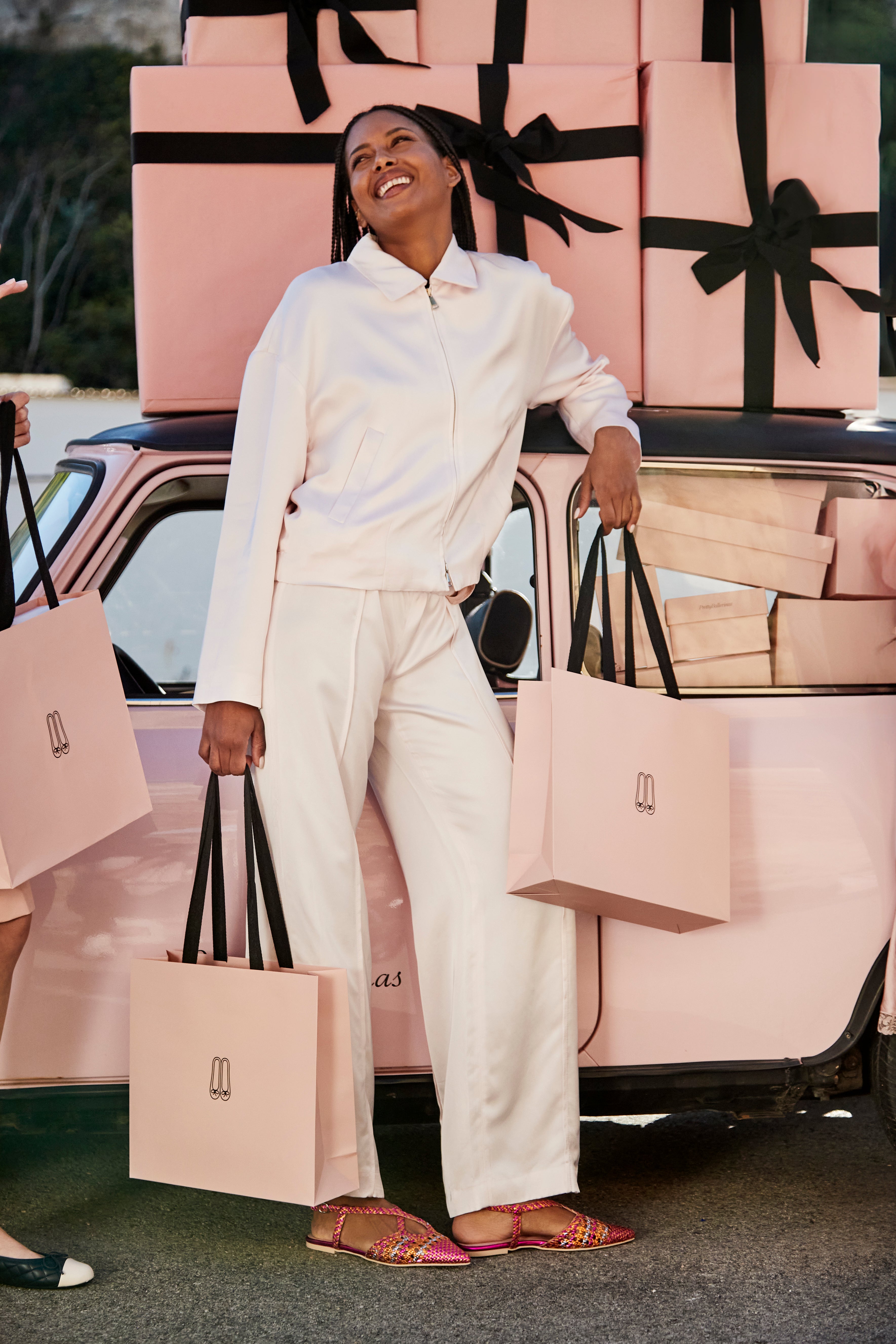 Alternative view of Ella ballerina in multicoloured woven leather by PrettyBallerinas