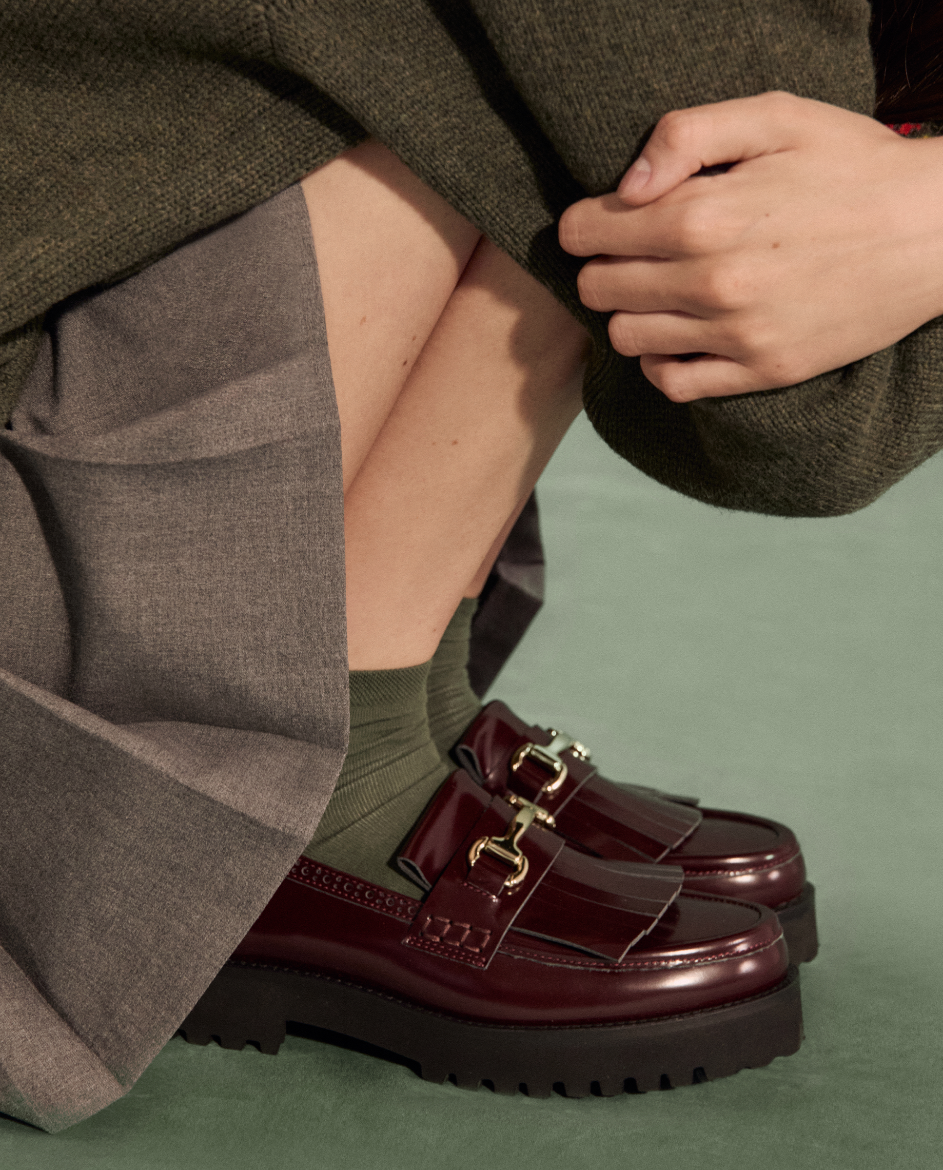 Loafers Ashley Rojos Piel